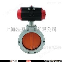VA104S气动双法兰粉末铝合金气动粉末蝶阀