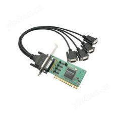 MOXA POS-104UL 系列 4 端口 RS-232 通用 PCI 卡，支持串口供电