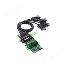 MOXA PCIE-4串口通信卡  CP-134EL-A-I 系列 4 端口 RS-422/485 PCI Express 卡，带 4 kV 浪涌和 2 kV 电气隔离保护