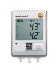 testo Saveris 2-T2 - 无线数据记录仪：带显示，可外接2个NTC温度探头